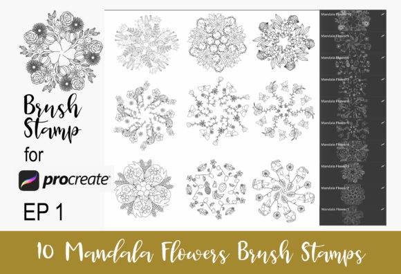 10 Procreate Brushes Stamp Mandala EP1: A Practical Tool for Intentional Digital Art and Design Workflows