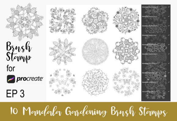10 Procreate Brushes Stamp Mandala EP3: A Focused Tool for Intentional Pattern Work