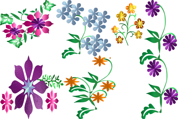 6 Floral Clip Arts for Creative Projects