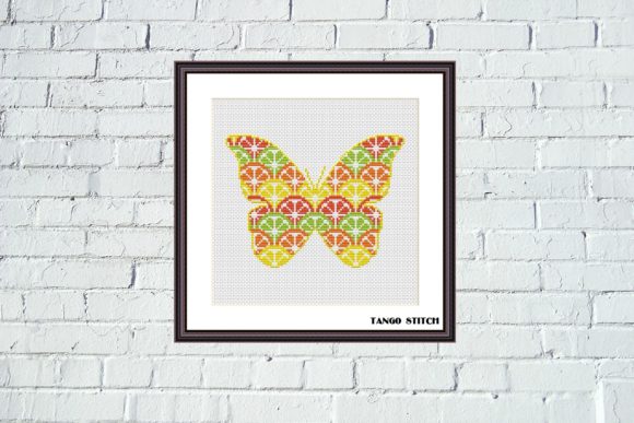 Citrus Butterfly Ornament Cross Stitch: A Vibrant Fusion of Nature and Needlework