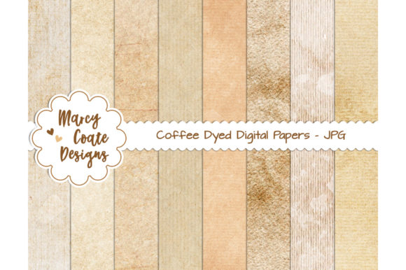 Coffee Dyed Printable Digital Papers: Warm, Eco-Conscious Design Resources for Creative Professionals and Hobbyists