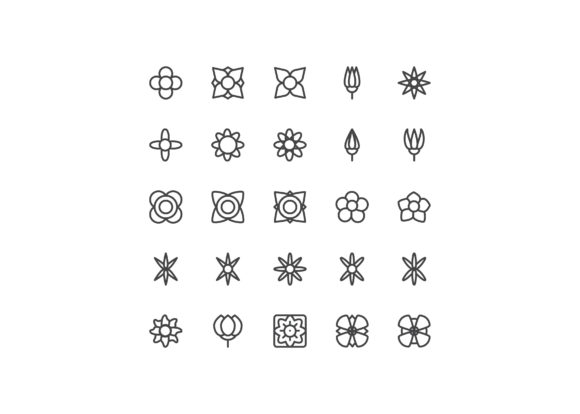 Flower Line Style Ixon Set: A Design Language for Precision, Flow, and Visual Harmony