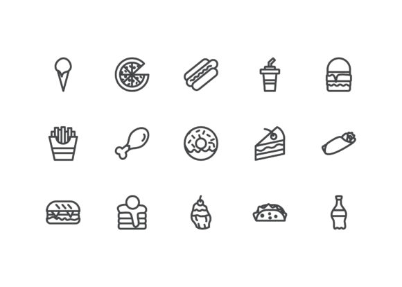 Junk Food Icon Set Line Style: A Practical Guide for Designers and Developers
