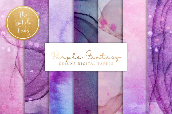 Purple Alcohol in Ink Backgrounds