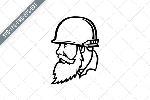 Vietnam War American Soldier Helmet SVG